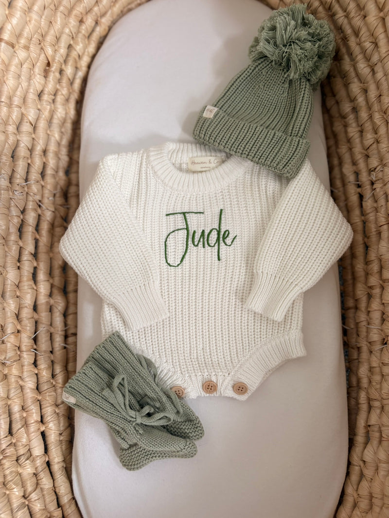 Newborn Classic Long Sleeve Knit Romper