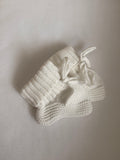 Soft White Knit Booties