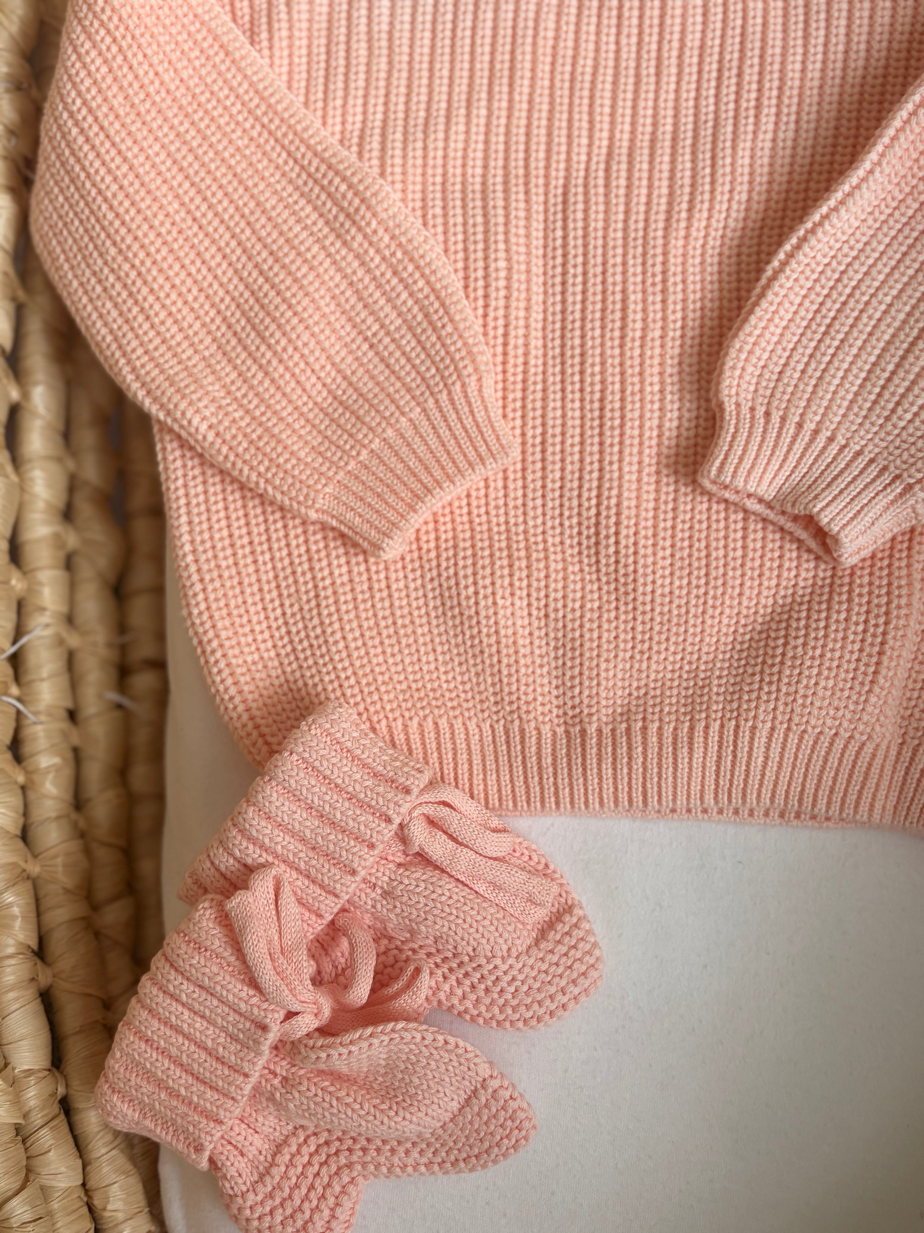 Peach Blossom Knit Jumper Set