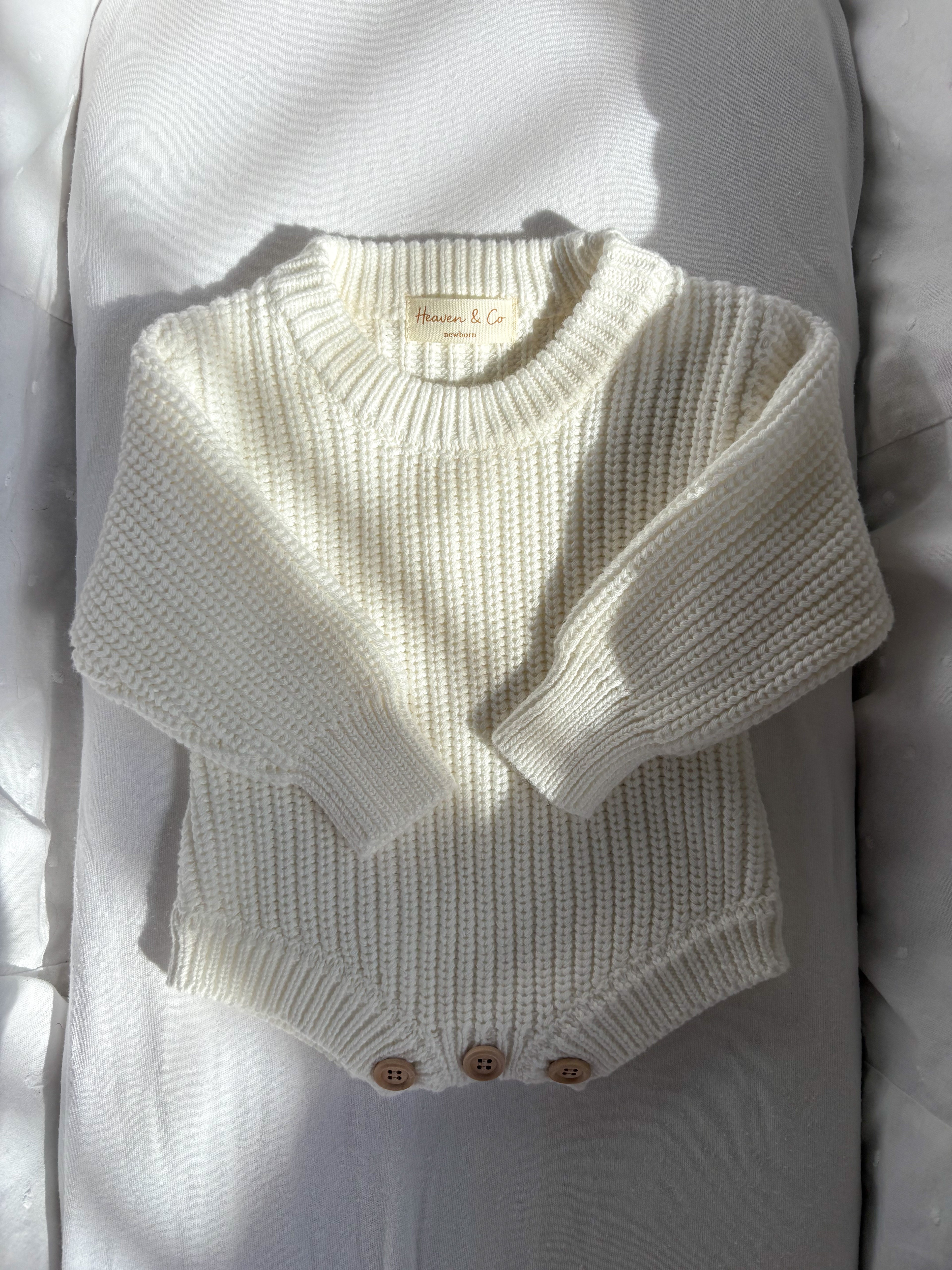 Classic Baby Romper - Soft White