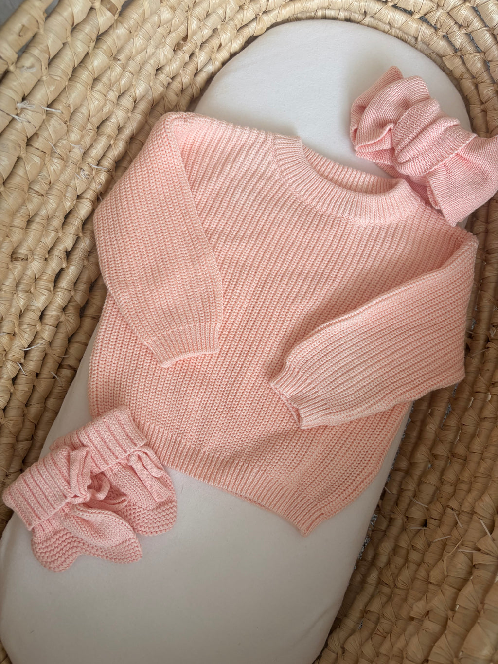 Peach Blossom Knit Jumper Set