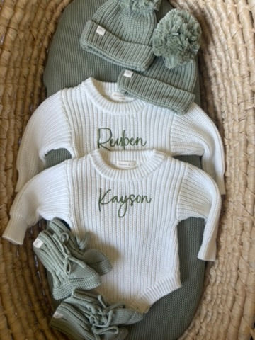 Khaki Knit Set