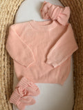 Peach Blossom Knit Jumper Set