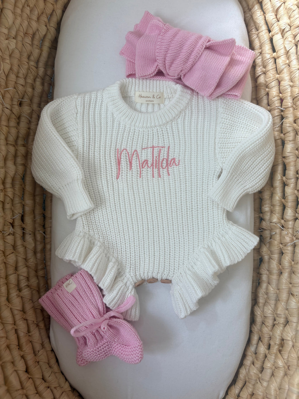 Blush Frill Knit Set