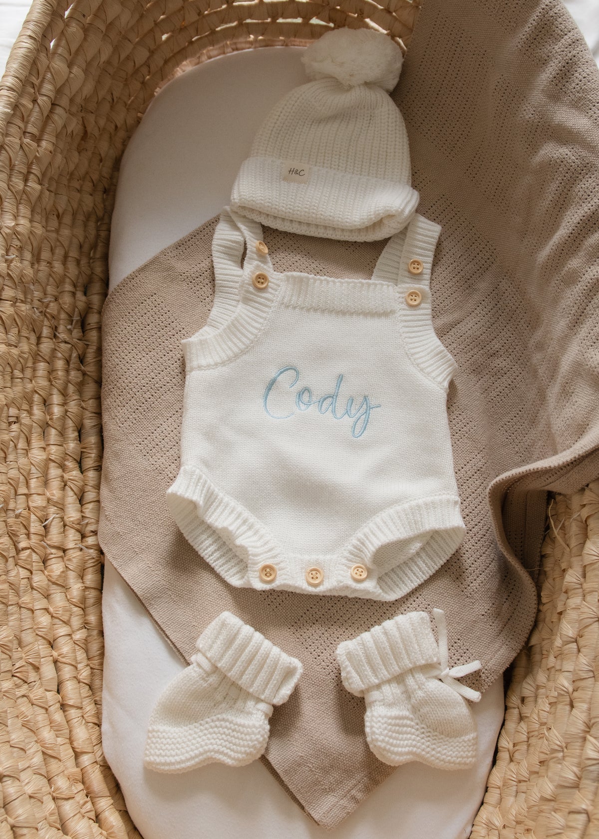 Newborn Classic Flat Knit Romper