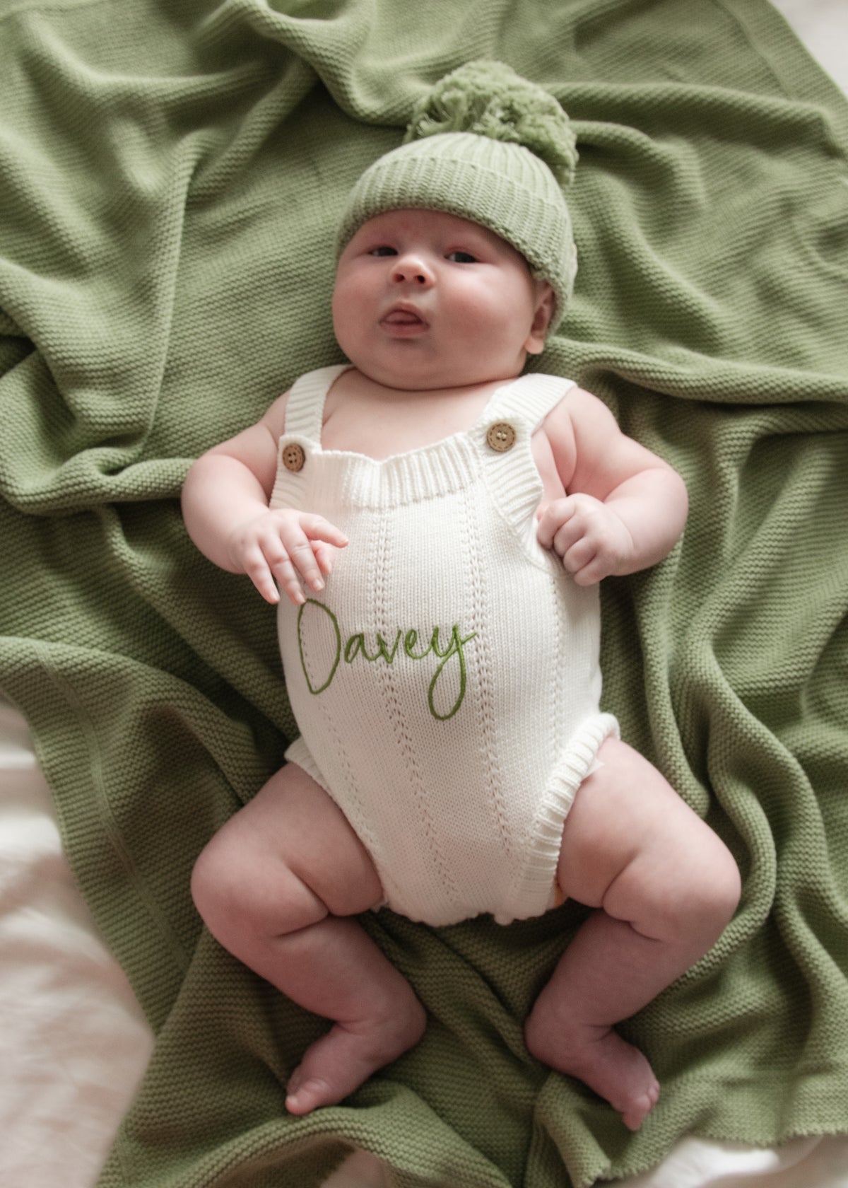 Newborn Classic Ribbed Knit Romper