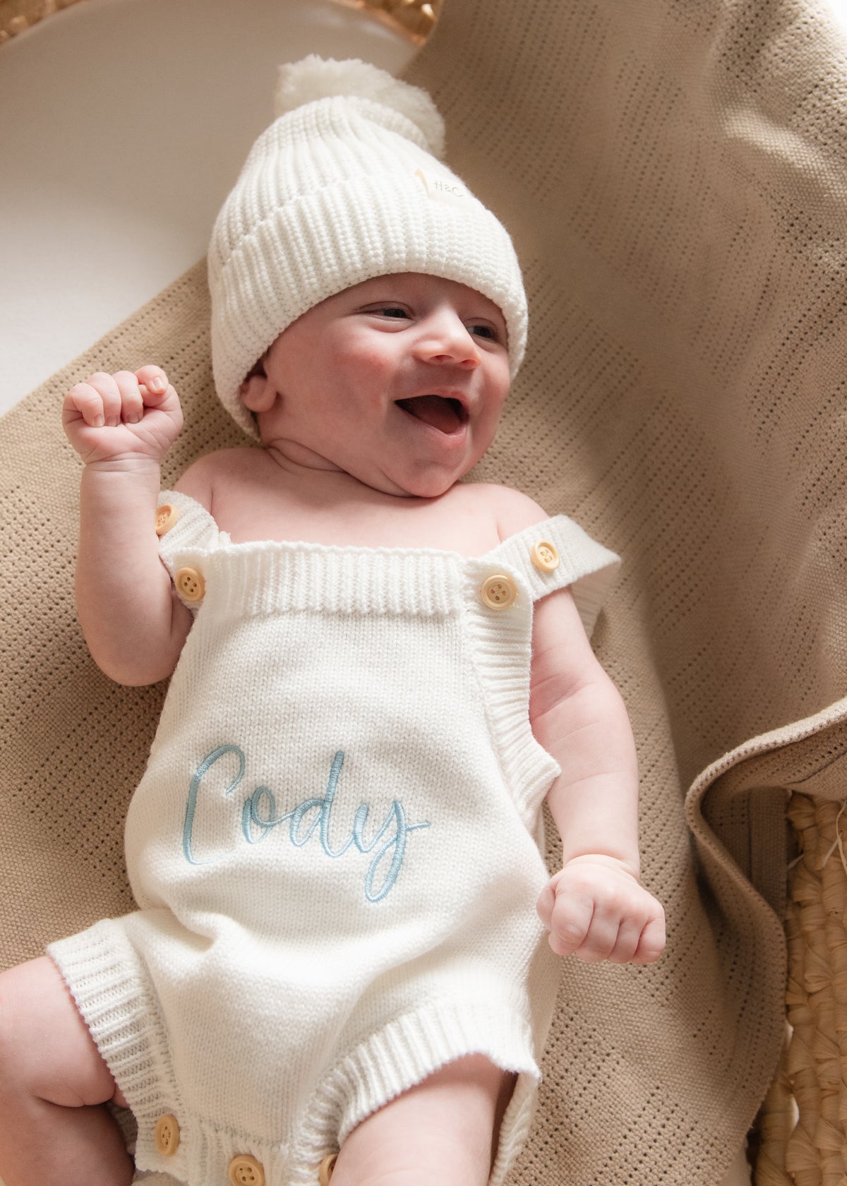 Newborn Classic Flat Knit Romper