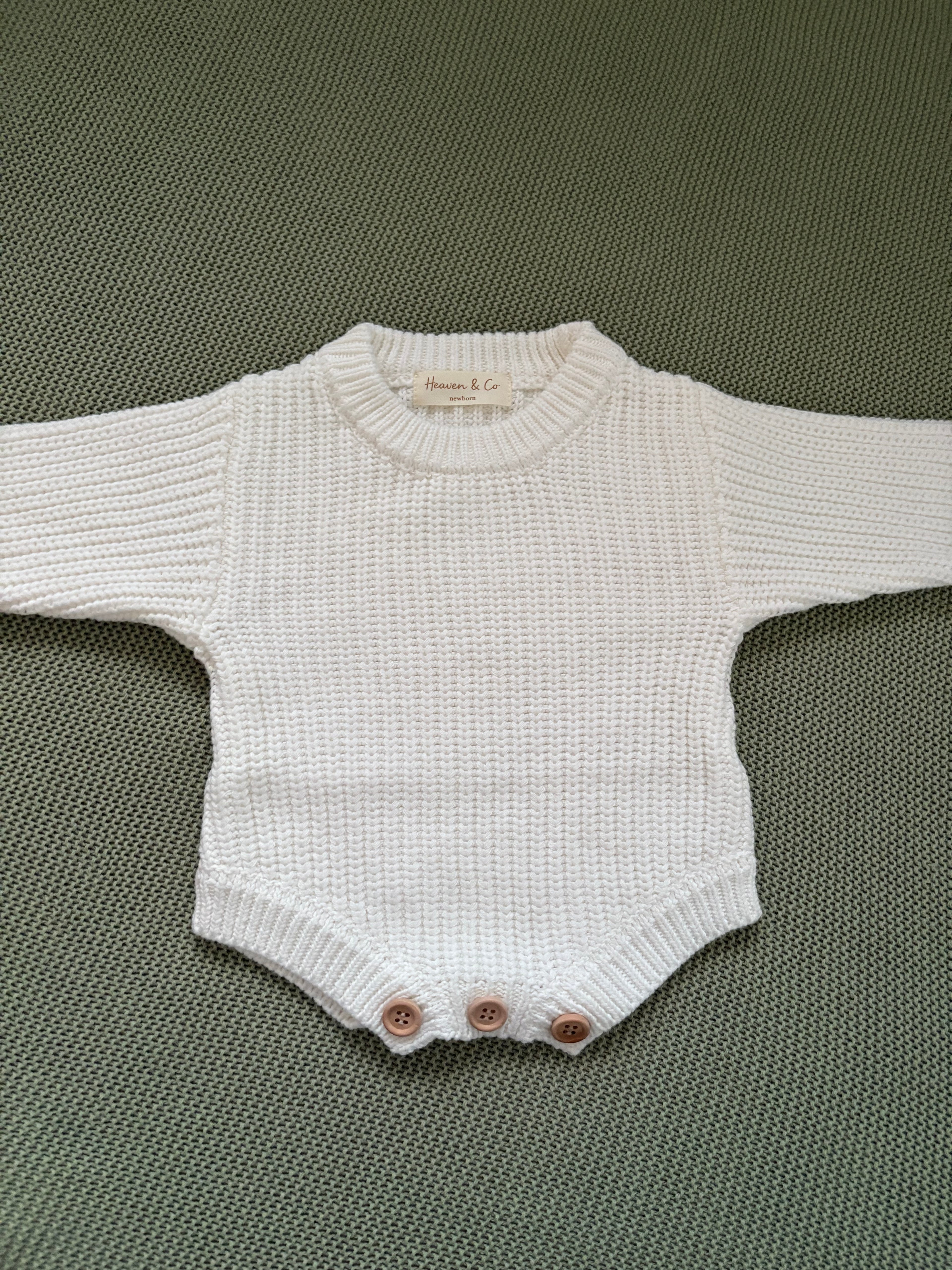 Classic Baby Romper - Soft White
