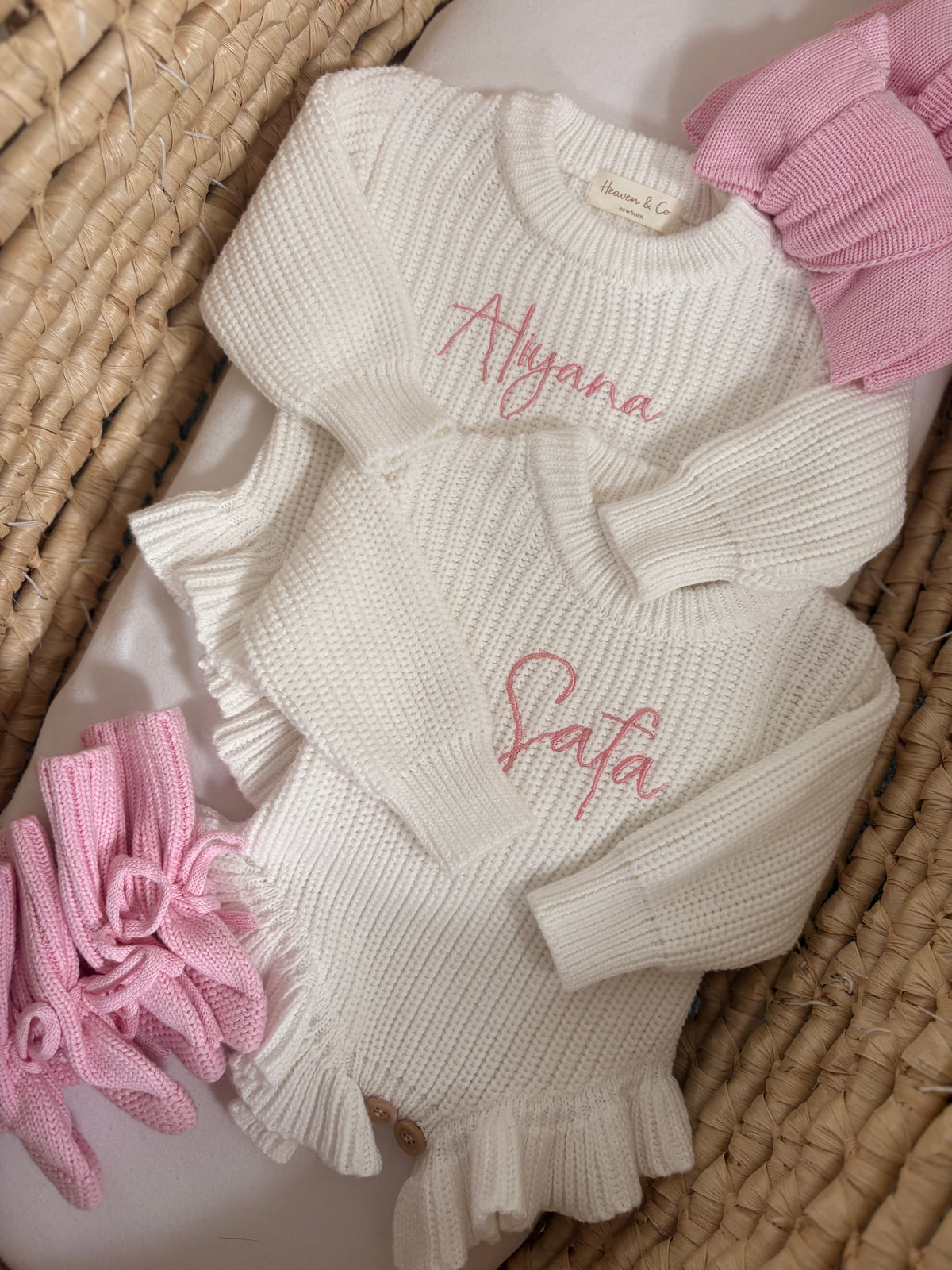 Newborn Classic Long Sleeve Frill Knit Romper