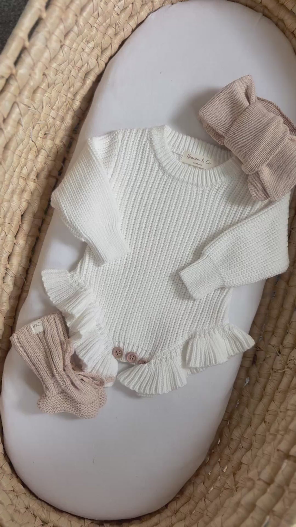 Oatmeal Frill Knit Set