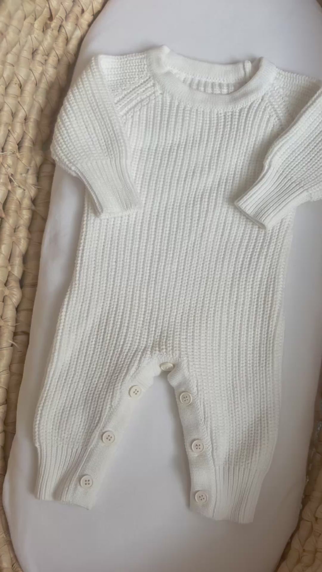 Soft White Long Sleeve Romper