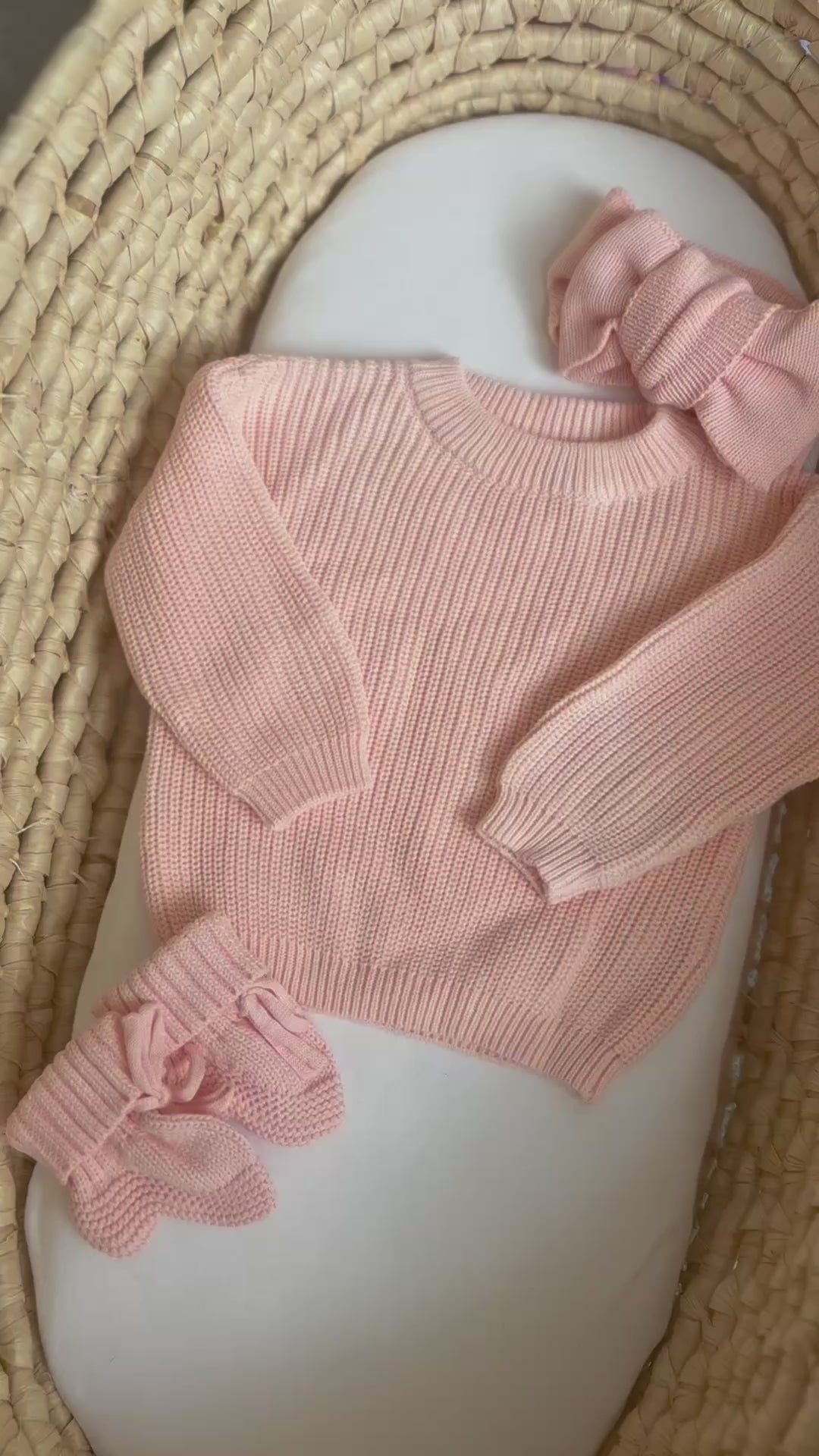 Peach Blossom Knit Jumper Set